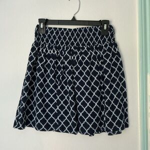 New York & Company Navy and White Skater Skirt Sz XS